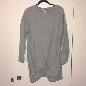 Long gray sweater